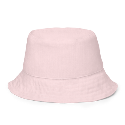 Michigan Upper Peninsula Bucket Hat (w/ Navy UP Outline) | Reversible - Pale Pink