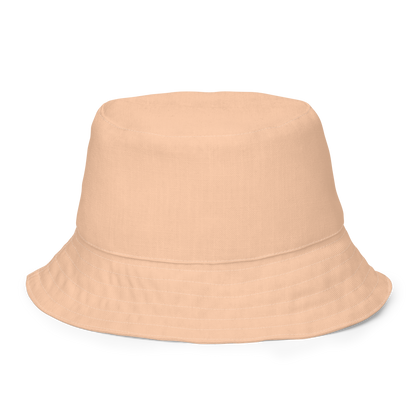 Michigan Upper Peninsula Bucket Hat (w/ Navy UP Outline) | Reversible - Peach Color