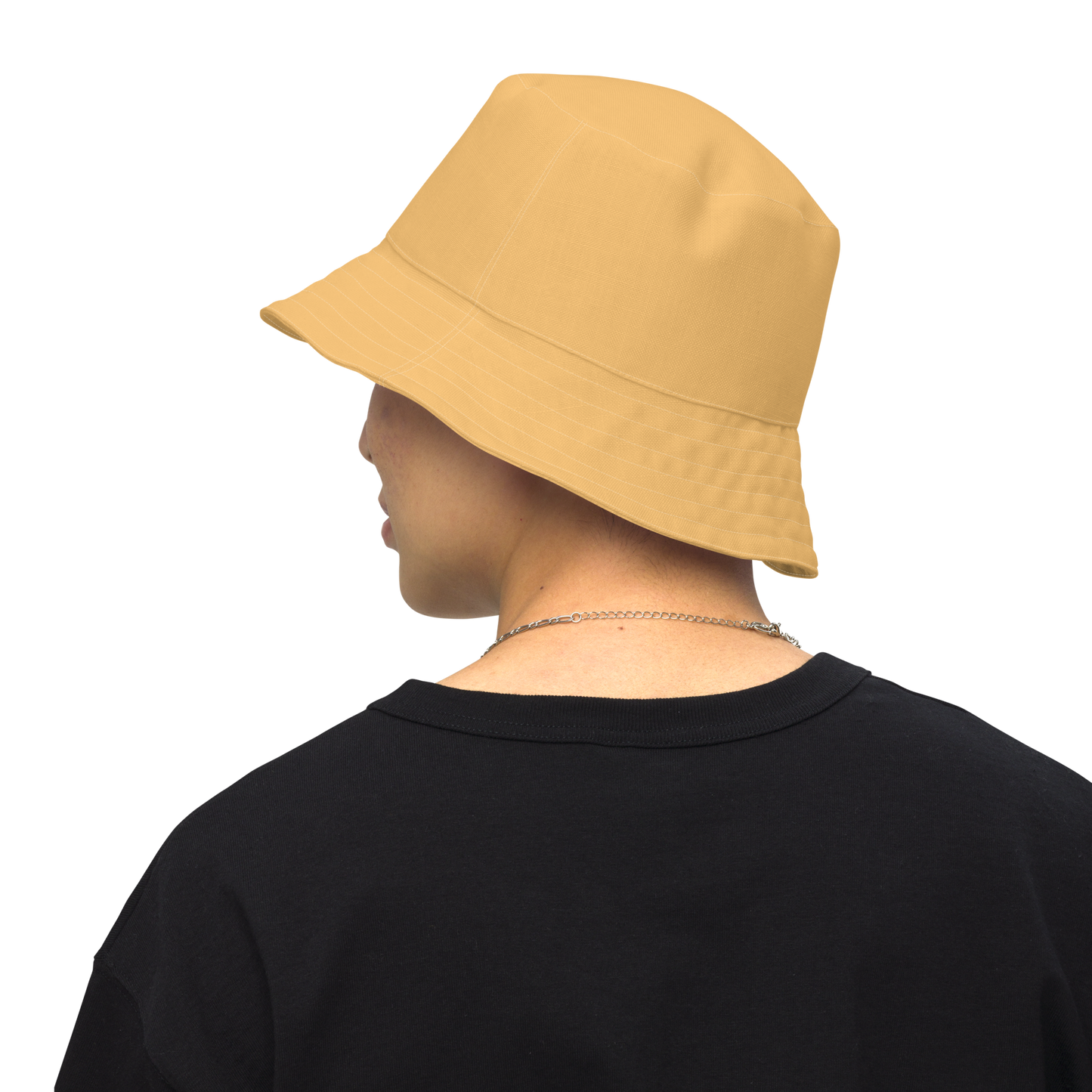 Michigan Upper Peninsula Bucket Hat (w/ Navy UP Outline) | Reversible - Apricot Color