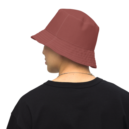 Michigan Upper Peninsula Bucket Hat (w/ UP Outline) | Reversible - Ore Dock Red