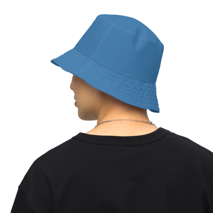 Michigan Upper Peninsula Bucket Hat (w/ UP Outline) | Reversible - Lake Superior Blue