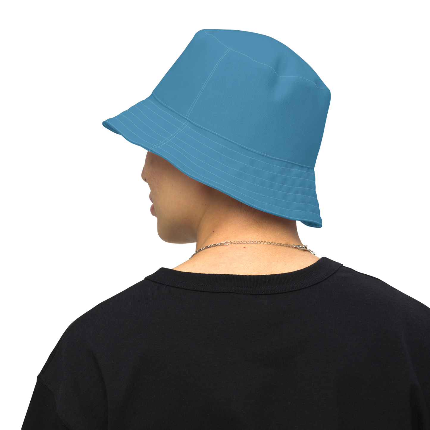 Michigan Upper Peninsula Bucket Hat (w/ UP Outline) | Reversible - Lake Michigan Blue