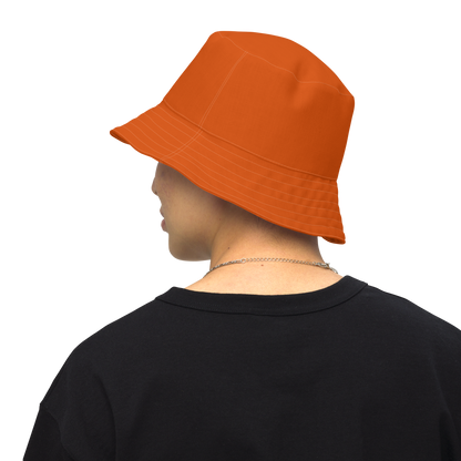 Michigan Upper Peninsula Bucket Hat (w/ UP Outline) | Reversible - Maple Leaf Orange