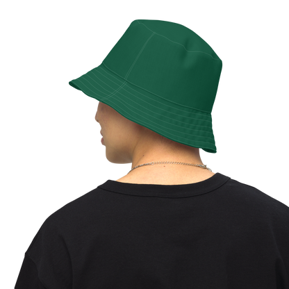 Michigan Upper Peninsula Bucket Hat (w/ Gold UP Outline) | Reversible - Green