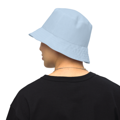 Michigan Upper Peninsula Bucket Hat (w/ Pink UP Outline) | Reversible - Baby Blue