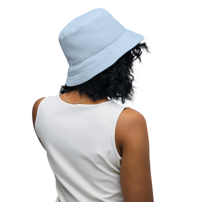 Michigan Upper Peninsula Bucket Hat (w/ Pink UP Outline) | Reversible - Baby Blue