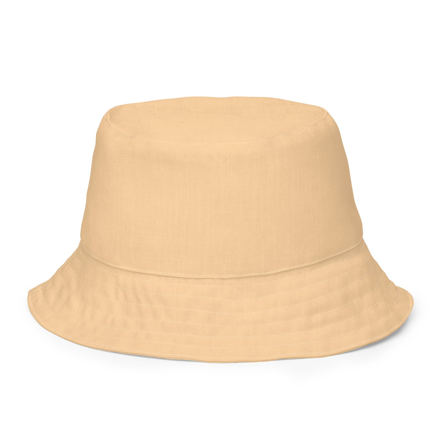 Michigan Upper Peninsula Bucket Hat (w/ Pink UP Outline) | Reversible - Pale Apricot