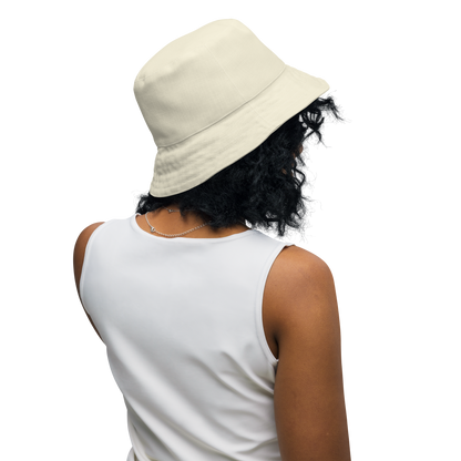 Michigan Upper Peninsula Bucket Hat (w/ Azure UP Outline) | Reversible - Ivory White