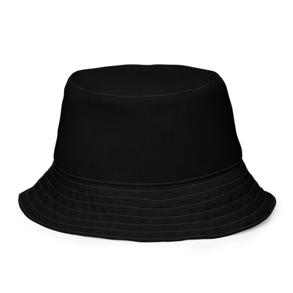 Michigan Upper Peninsula Bucket Hat (w/ Portage Gold UP Outline) | Reversible - Black