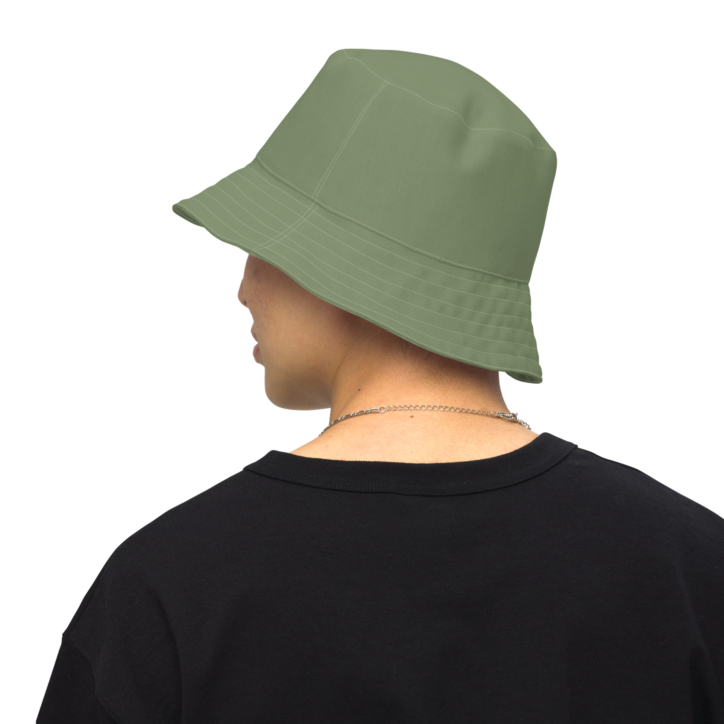 Michigan Upper Peninsula Bucket Hat (w/ UP Finland Flag) | Reversible - Camo Green