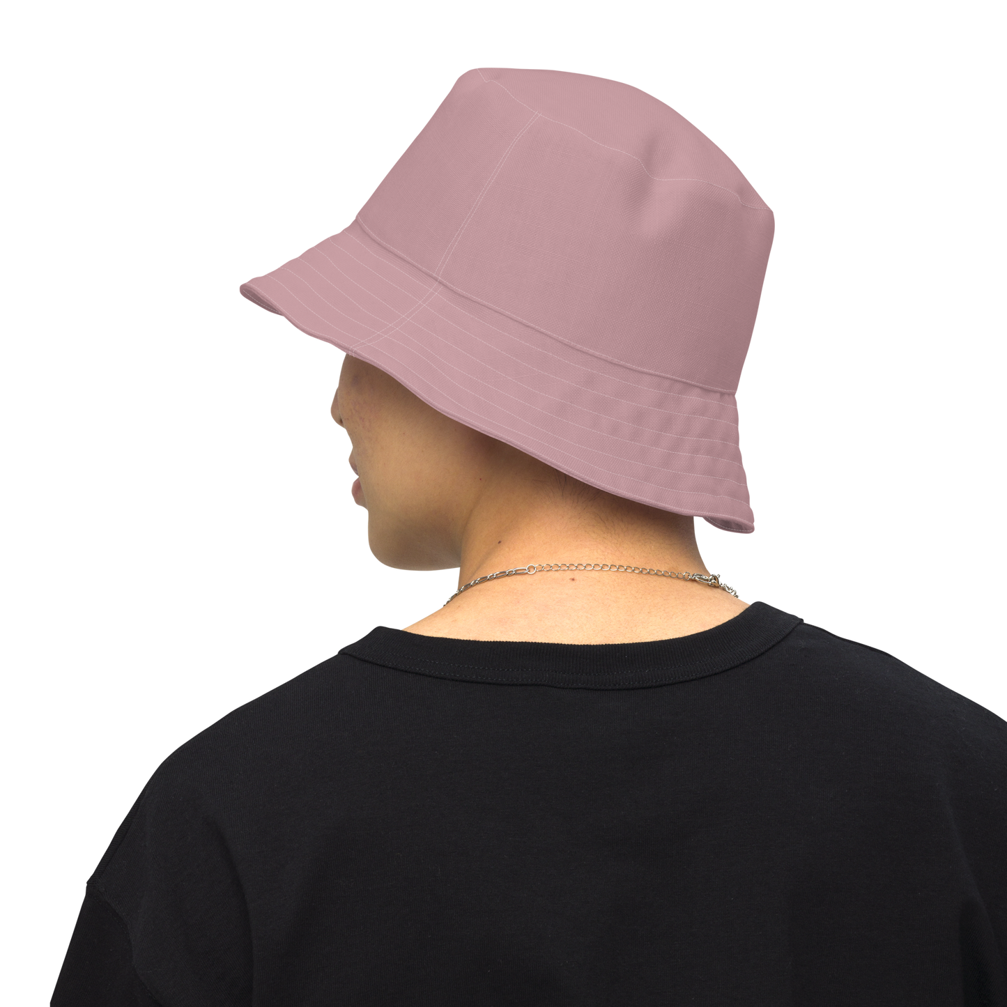 Michigan Upper Peninsula Bucket Hat (w/ UP Finland Flag) | Reversible - Cherry Blossom Pink