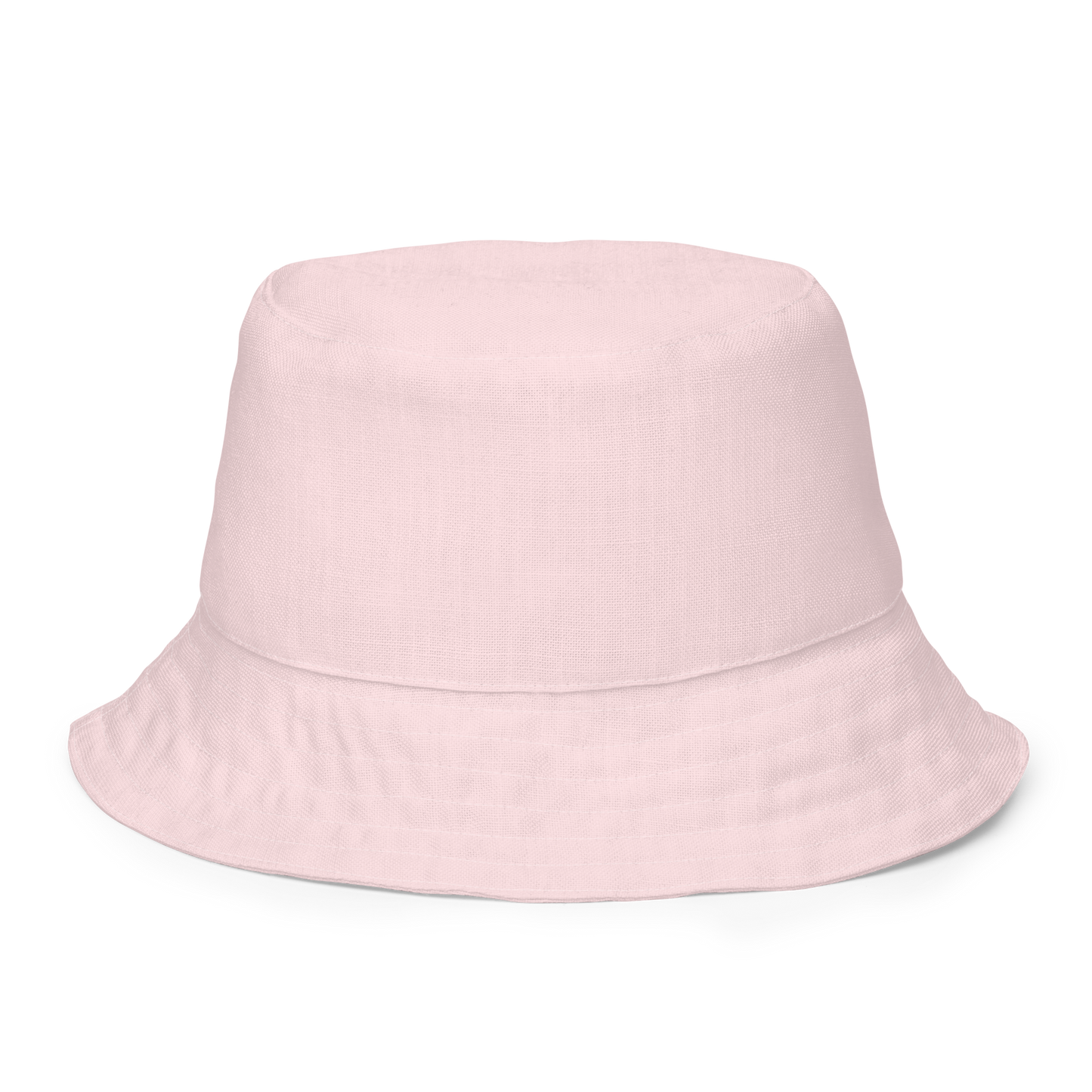 Michigan Upper Peninsula Bucket Hat (w/ Ruby Red UP Outline) | Reversible - Pale Pink