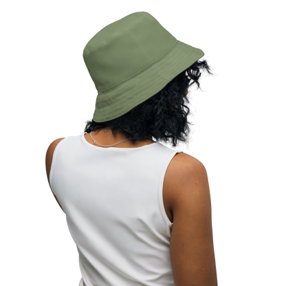 Michigan Upper Peninsula Bucket Hat (w/ Army Green UP Outline) | Reversible - Camo Green