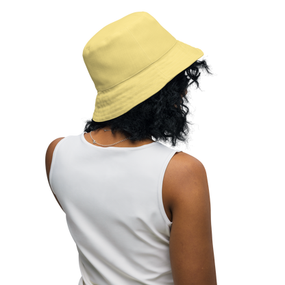 Michigan Upper Peninsula Bucket Hat (w/ Plum UP Outline) | Reversible - Cherry Yellow