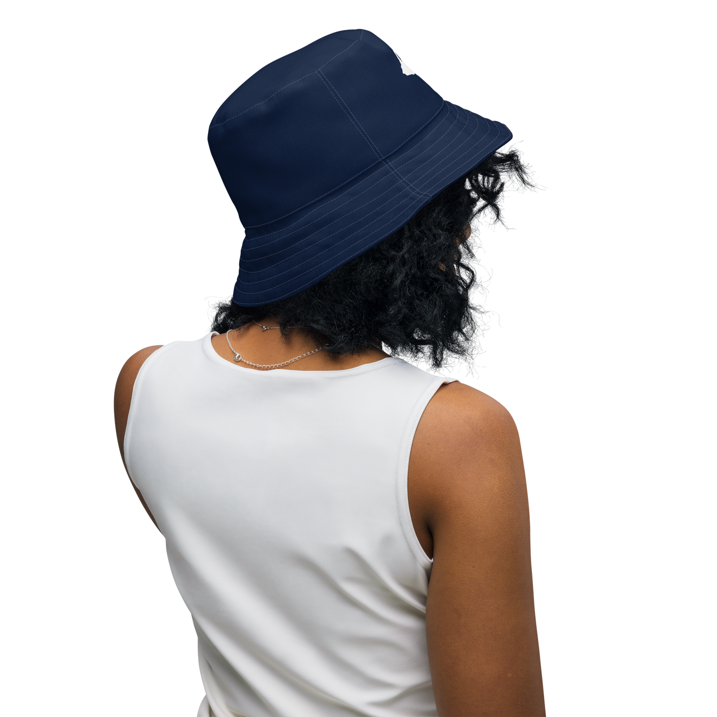 Michigan Upper Peninsula Bucket Hat (w/ UP Outline) | Reversible - Navy