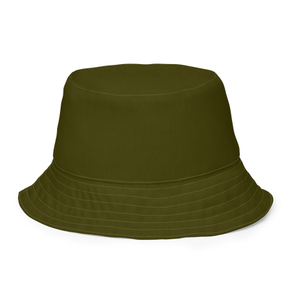 Michigan Upper Peninsula Bucket Hat (w/ UP Outline) | Reversible - Military Green