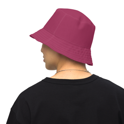 Michigan Upper Peninsula Bucket Hat (w/ UP Outline) | Reversible - Lipstick Pink