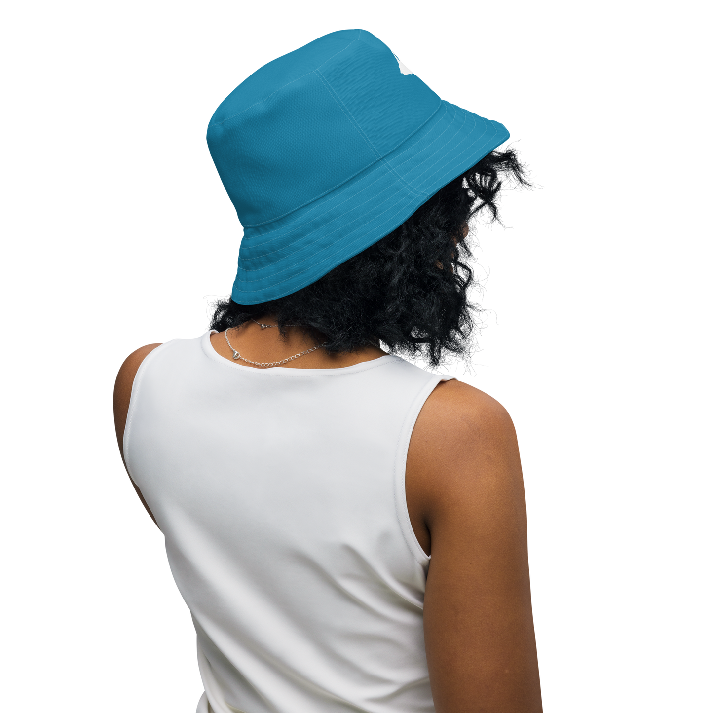 Michigan Upper Peninsula Bucket Hat (w/ UP Outline) | Reversible - Lake Blue