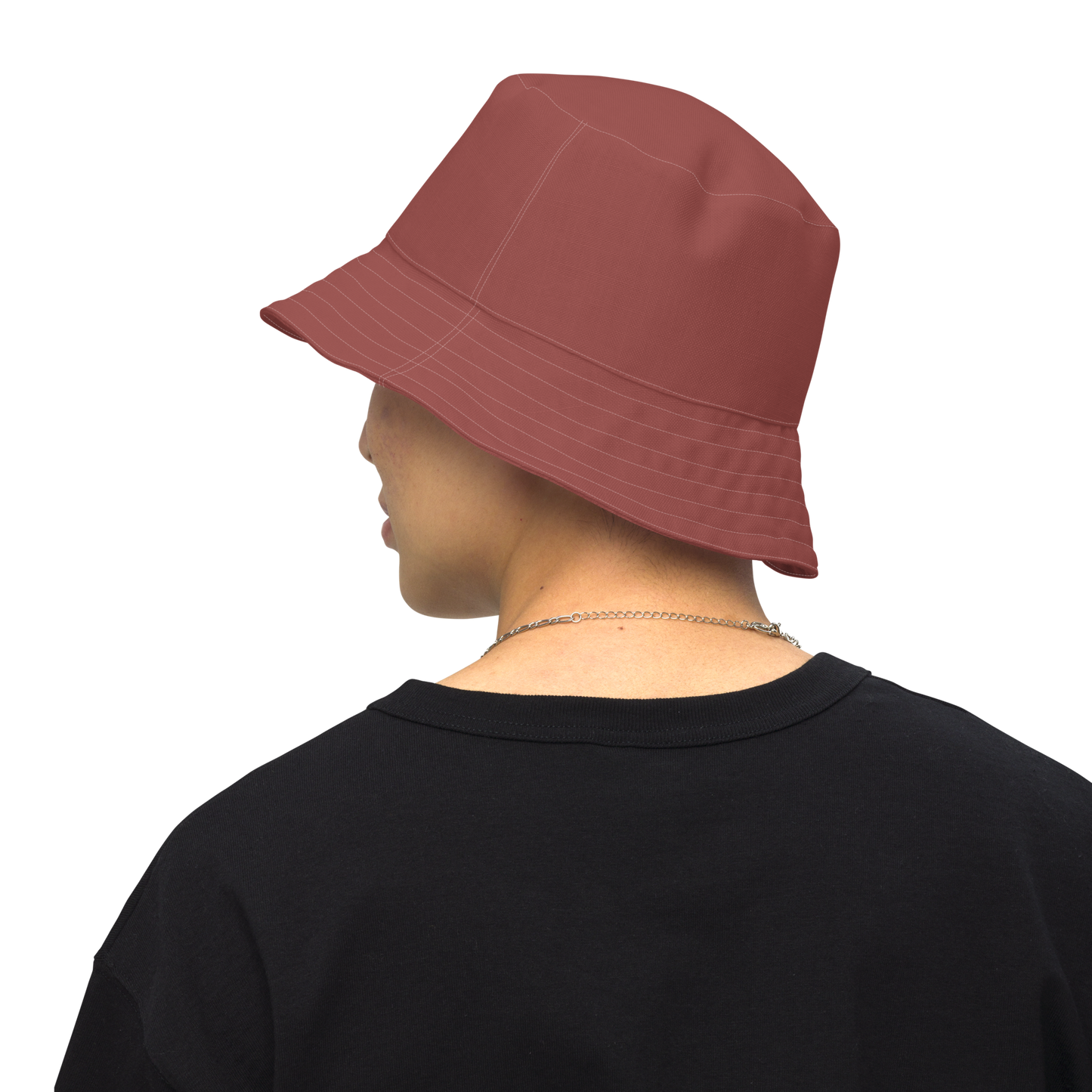 Michigan Upper Peninsula Bucket Hat (w/ UP Outline) | Reversible - Ore Dock Red