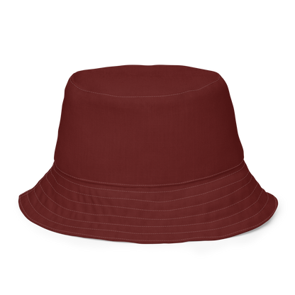 Michigan Upper Peninsula Bucket Hat (w/ UP Outline) | Reversible - Cherrywood Color