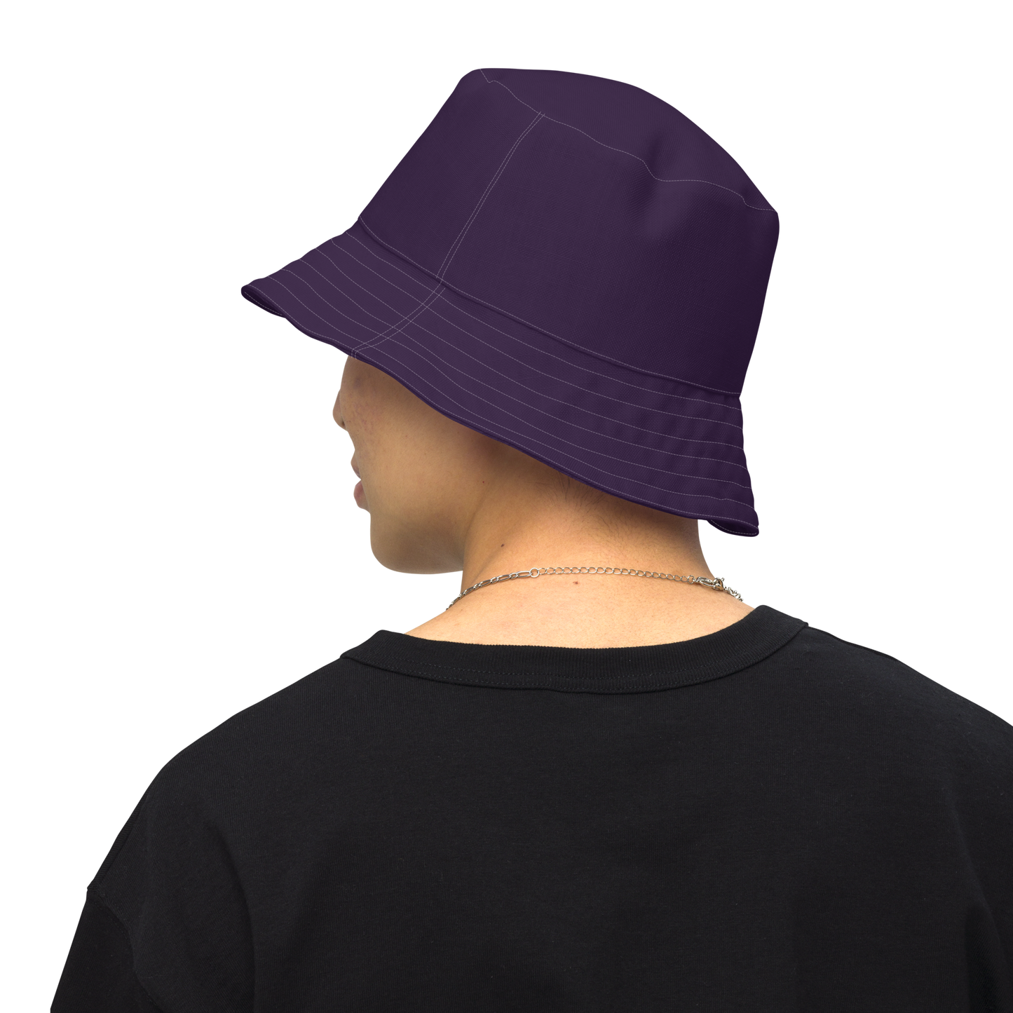 Michigan Upper Peninsula Bucket Hat (w/ UP Outline) | Reversible - Blackcurrant Color