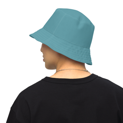 Michigan Upper Peninsula Bucket Hat (w/ UP Outline) | Reversible - Lake Huron Blue