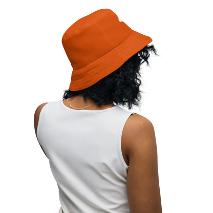 Michigan Upper Peninsula Bucket Hat (w/ UP Outline) | Reversible - Maple Leaf Orange