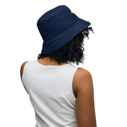 Michigan Upper Peninsula Bucket Hat (w/ Gold UP Outline) | Reversible - Navy