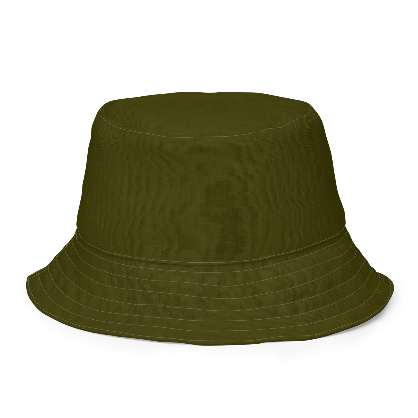 Michigan Upper Peninsula Bucket Hat (w/ Gold UP Outline) | Reversible - Military Green