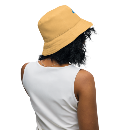 Michigan Upper Peninsula Bucket Hat (w/ Azure UP Outline) | Reversible - Apricot Color