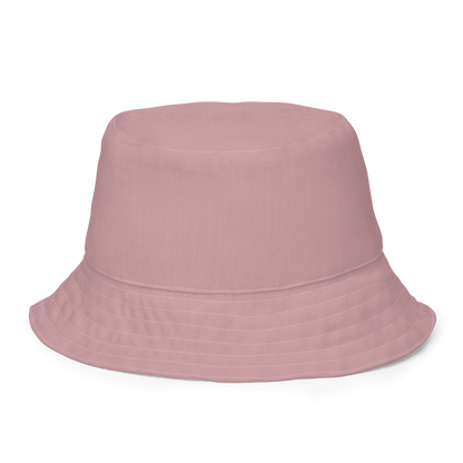 Michigan Upper Peninsula Bucket Hat (w/ UP Quebec Flag) | Reversible - Cherry Blossom Pink