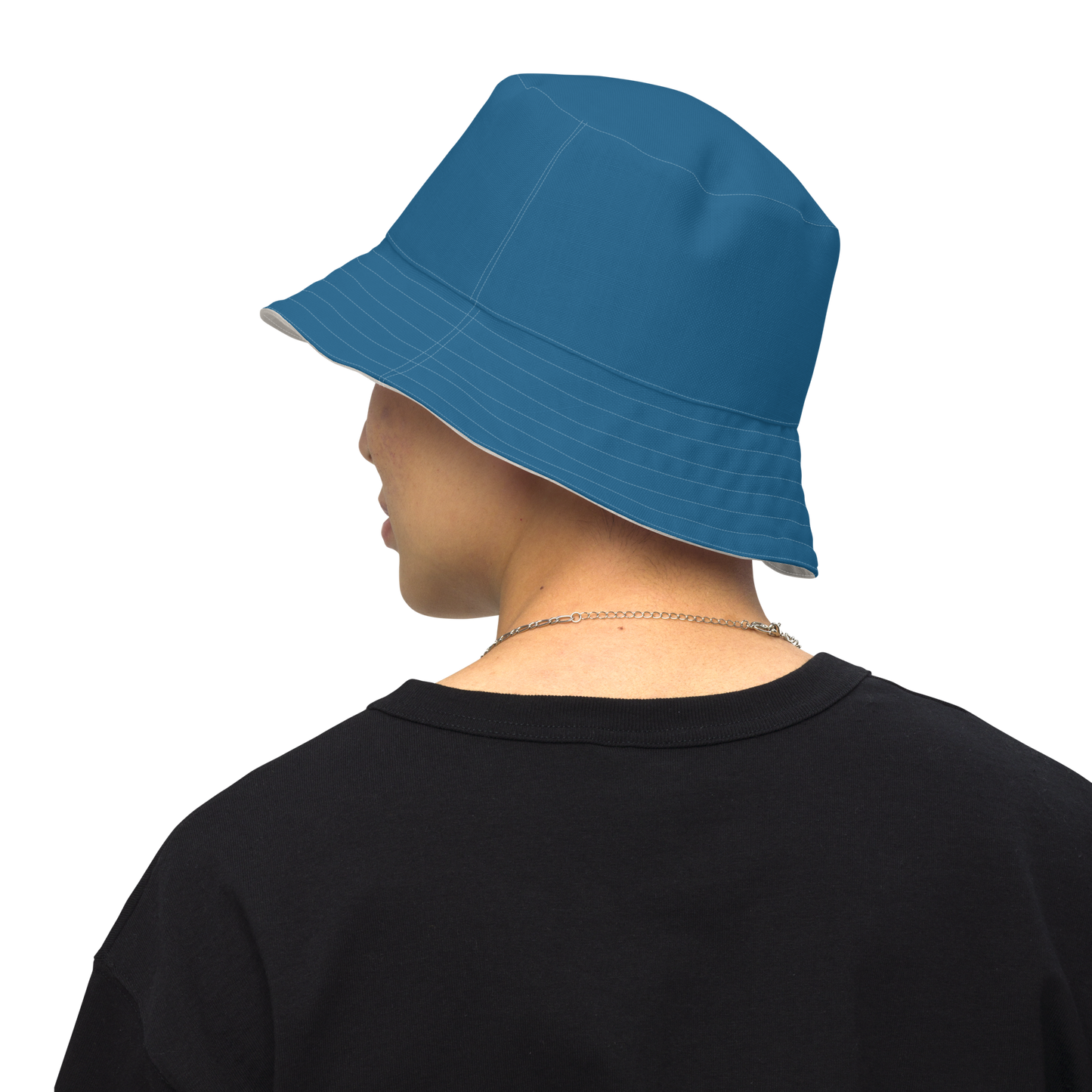 Detroit Bucket Hat (w/ 'Old French D') | Reversible - Blueberry/Canvas Color