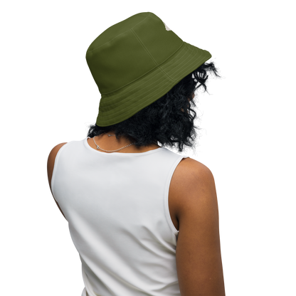 Michigan Upper Peninsula Bucket Hat | Reversible - Army Green/Canvas Color