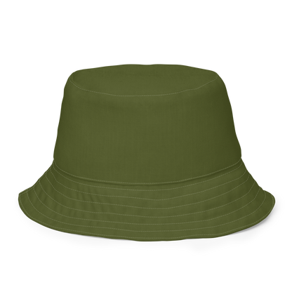 Michigan Upper Peninsula Bucket Hat | Reversible - Army Green/Canvas Color