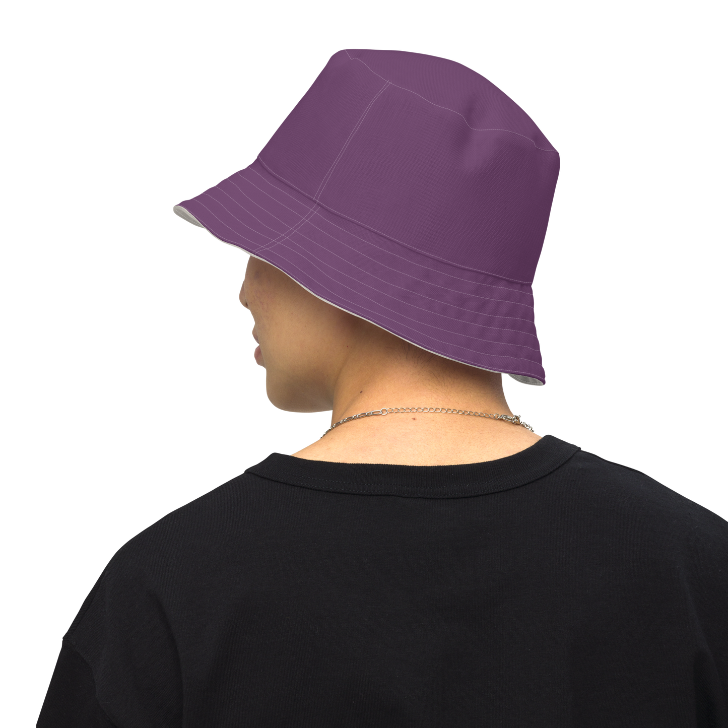 Michigan Upper Peninsula Bucket Hat | Reversible - Plum/Canvas Color