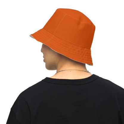 Michigan Upper Peninsula Bucket Hat | Reversible - Maple Leaf Orange/Canvas Color