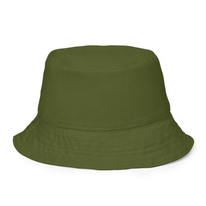 Detroit 'Old English D' Bucket Hat | Reversible - Army Green