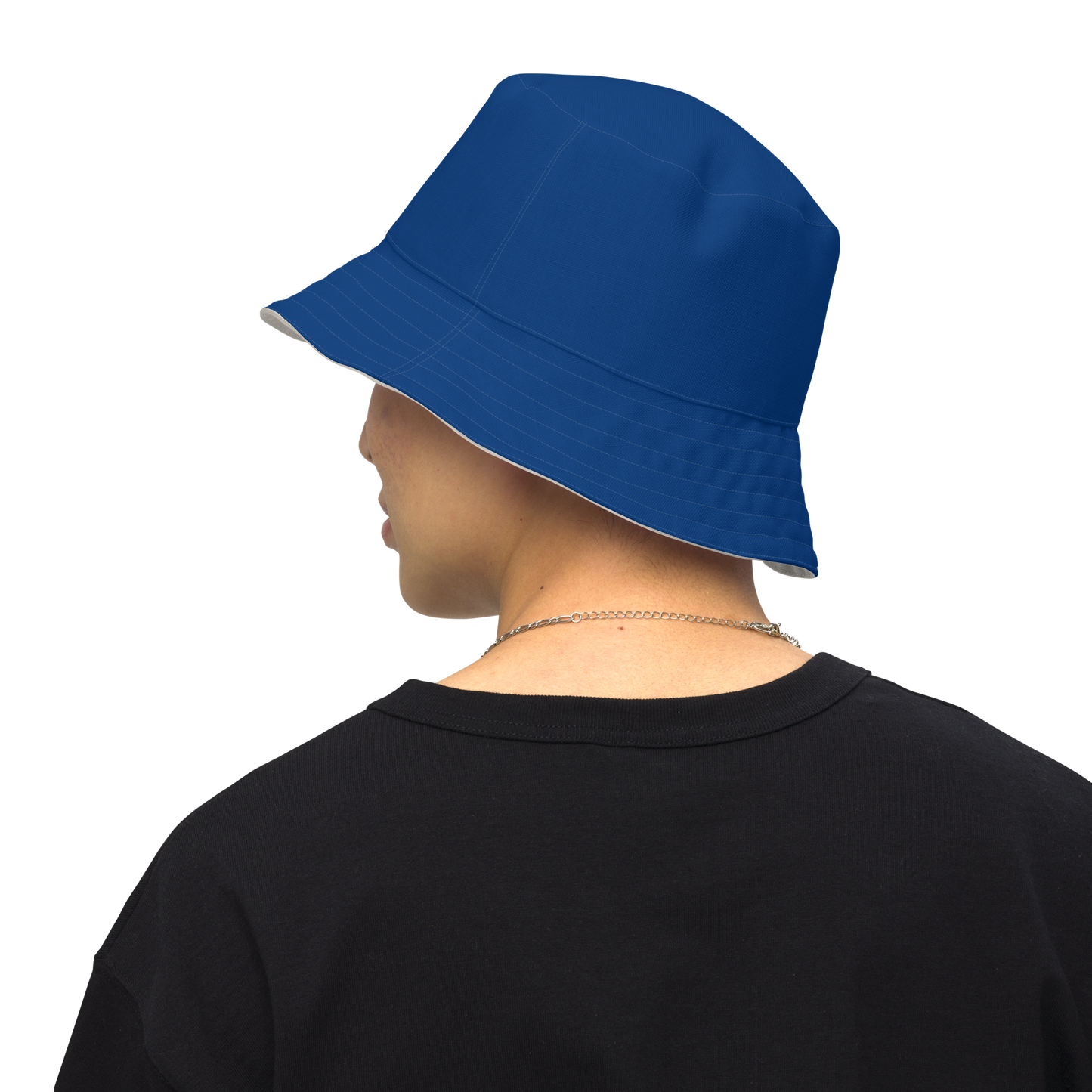 Detroit 'Old English D' Bucket Hat | Reversible - Dearborn Blue/Canvas Color