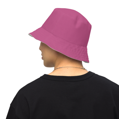 Michigan Upper Peninsula Bucket Hat | Reversible - Apple Blossom Pink/Canvas Color