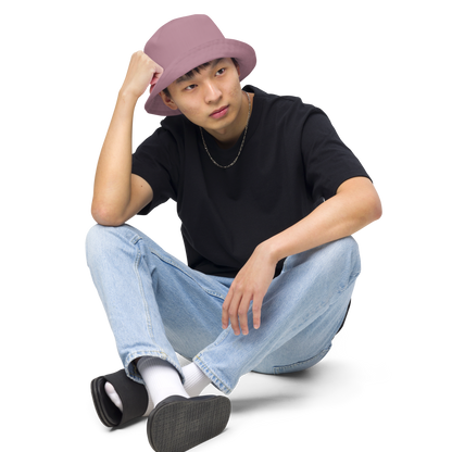 Michigan Upper Peninsula Bucket Hat (w/ UP Outline) | Reversible - Cherry Blossom Pink