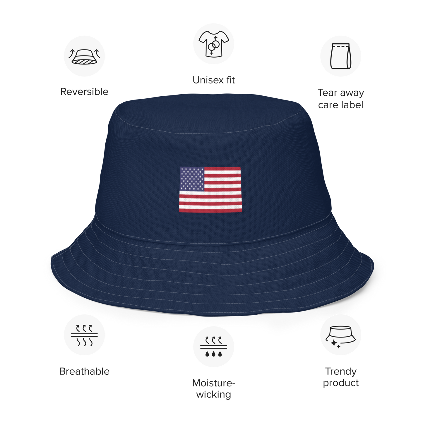 Michigan Upper Peninsula Bucket Hat (w/ UP USA Flag) | Unisex Reversible