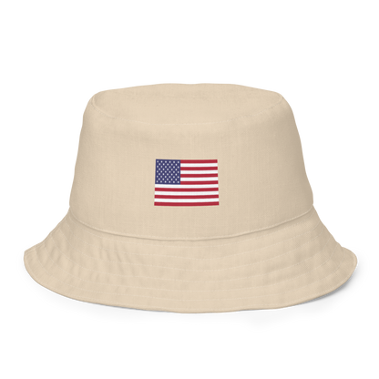 Michigan Upper Peninsula Bucket Hat (Patriot Edition) | Reversible - Canvas Color