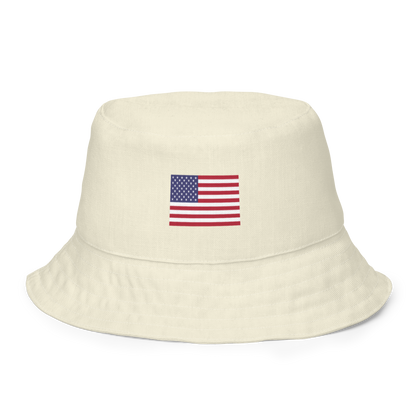 Michigan Upper Peninsula Bucket Hat (Patriot Edition) | Reversible - Ivory