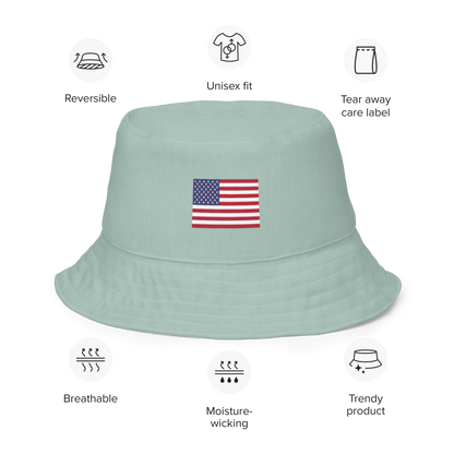 Michigan Upper Peninsula Bucket Hat (Patriot Edition) | Reversible - Opal Color