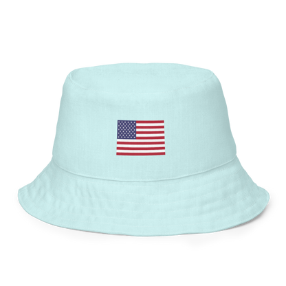 Michigan Upper Peninsula Bucket Hat (Patriot Edition) | Reversible - Cyan