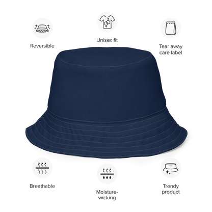 Michigan Upper Peninsula Bucket Hat (w/ UP Outline) | Reversible - Navy