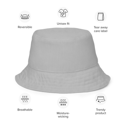 Michigan Upper Peninsula Bucket Hat (w/ UP Outline) | Reversible - Silver