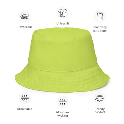 Michigan Upper Peninsula Bucket Hat (w/ Navy UP Outline) | Reversible - Green Gooseberry