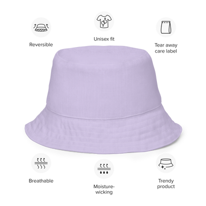 Michigan Upper Peninsula Bucket Hat (w/ Navy UP Outline) | Reversible - Lavender