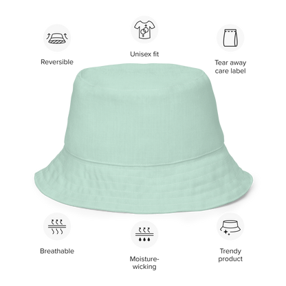 Michigan Upper Peninsula Bucket Hat (w/ Navy UP Outline) | Reversible - Sea Green